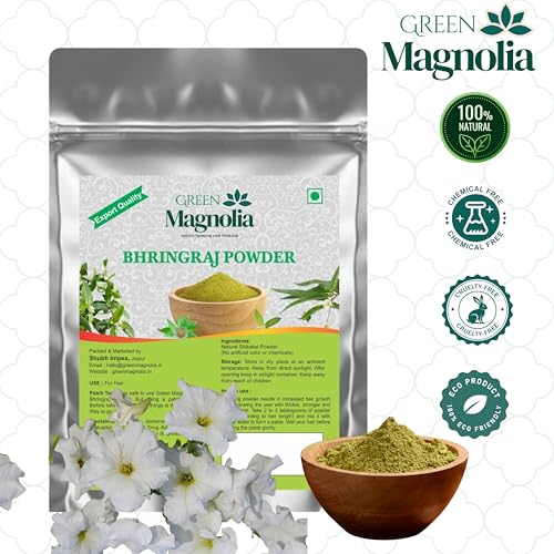 Image of Bhringraj Powder for Hair Growth Natural Ayurvedic Hair Care Chemical-Free Strengthens Roots Reduces Hair Fall & Premature Greying (150gm)