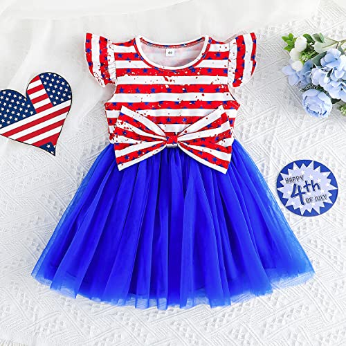 Lyqtloml Toddler Baby Girls 4Th Of July Outfit Kids American Flag Tutu Dress Independence Day Dresses Clothestoddler Wedding Birthday Tea Party Dress A-Red #TOP5
