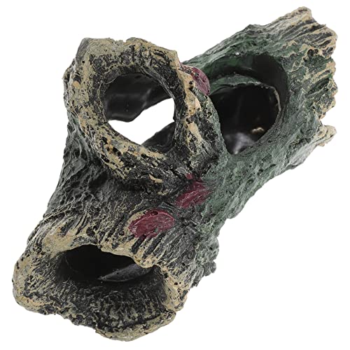 Didiseaon Décoration Daquarium - Grotte Rocheuse en Résine pour Aquarium Cachette pour Crevettes Grotte Compacte avec Paysage Naturel