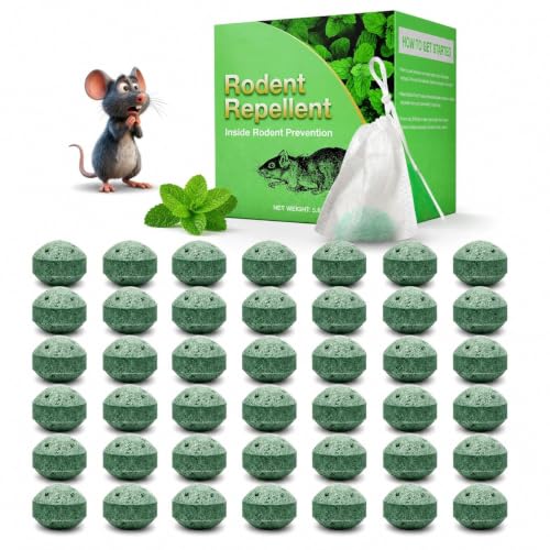 Image of PANCA Natural Rodent Repellent Tablets for Car & Home Pack of 10 | Peppermint Rat Repellent Mouse Deterrent for Car Wires Garage Kitchen Indoor Outdoor Pest Repeller Safe for Children & Pets