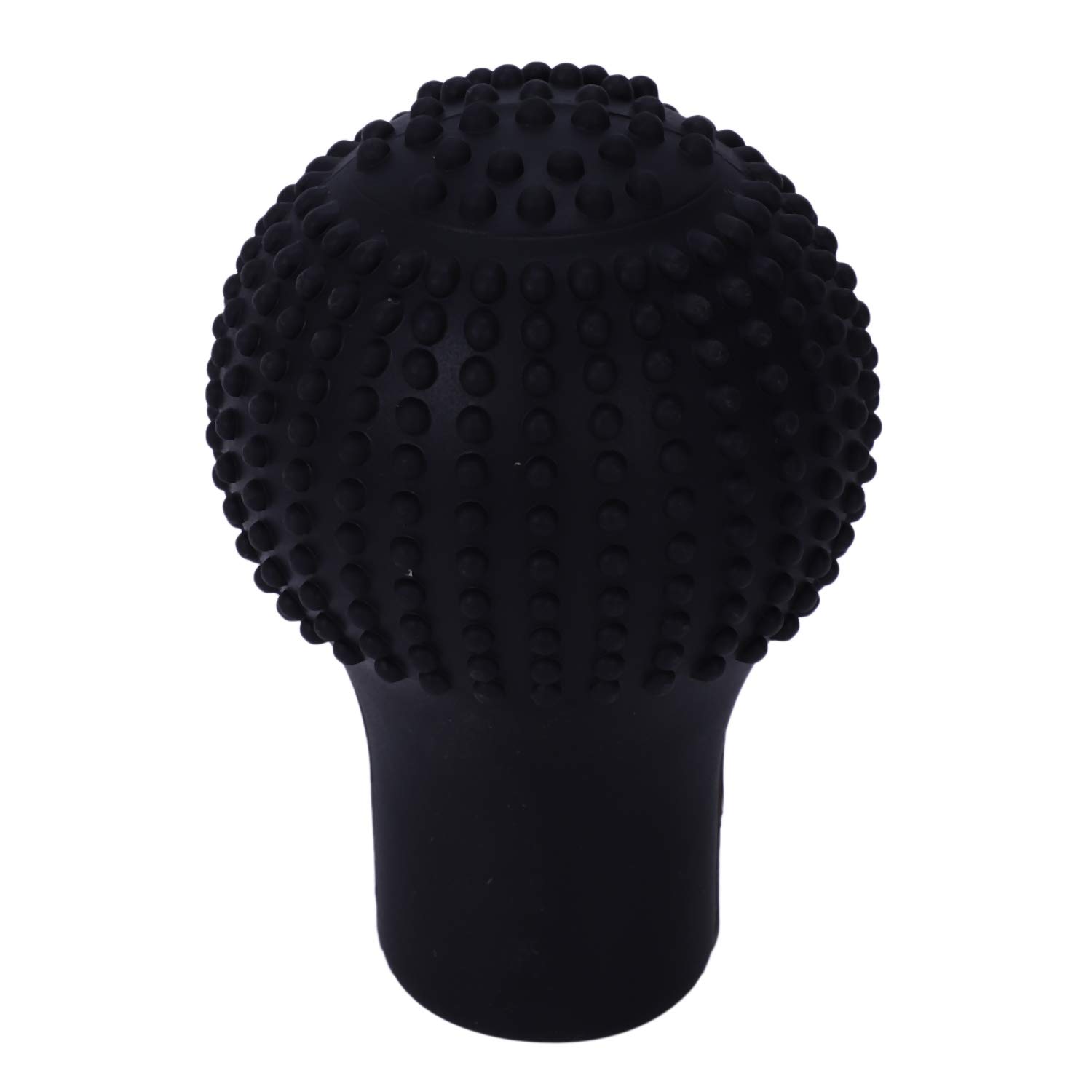 Lapyyne Black Car Vehicle Round Silicone Nonslip Shift Knob Cover