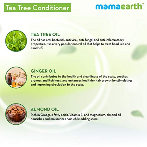 Mamaearth Anti Dandruff Conditioner, With Tea Tree & Ginger Oil, For Dandruff Free Hair 250ml - Image 3