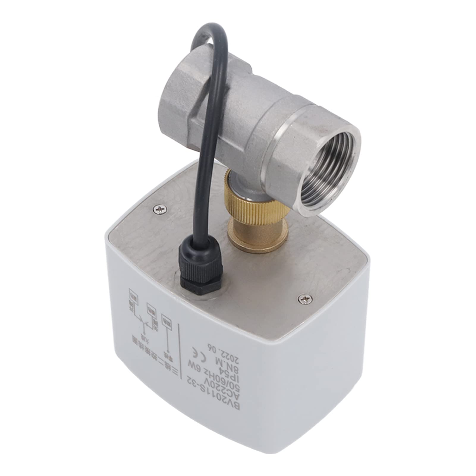Vanne à bille motorisée 3 voies en acier inoxydable AC220V pour CVC