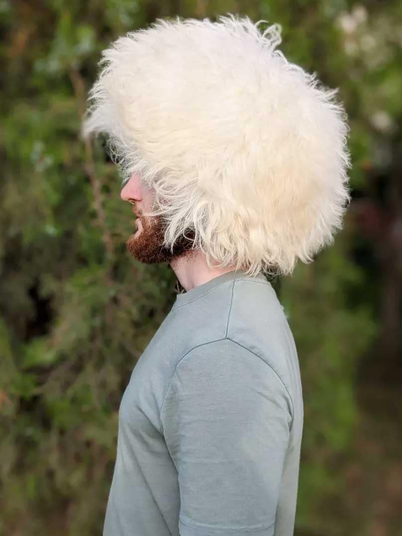 Khabib Nurmagomedov Sheepskin Hat Dagestan Russian Papakha Cossack headwear Caucasian Headwear for Men