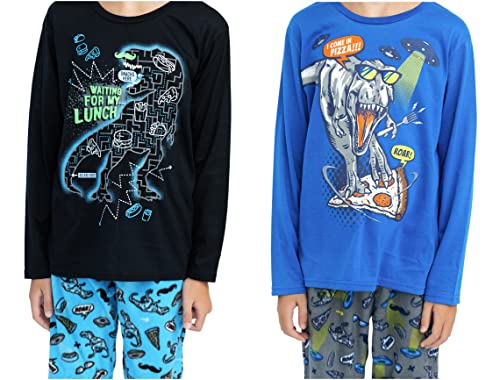 Sleep On It Boys Fleece Pajama Set Soft Kids Sleepwear Long Sleeve Tops & Pants Warm Boys PJs Sizes 4-142