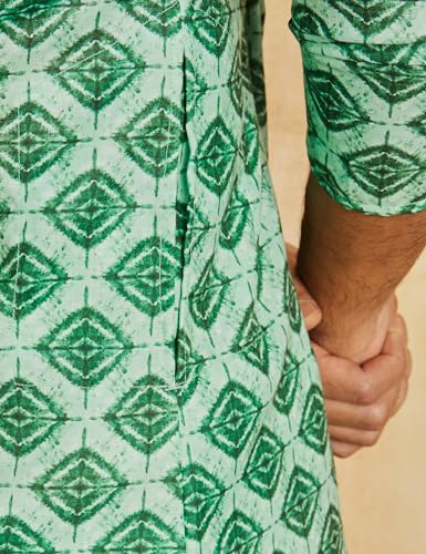 Image of Amazon Brand - Symbol Men's Polyester Festive Printed Long Kurta (Regular Fit)
