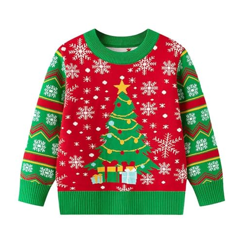 Pull de Noël pour bébé garçon en tricot à manches longues idéal pour l'automne et l'hiver