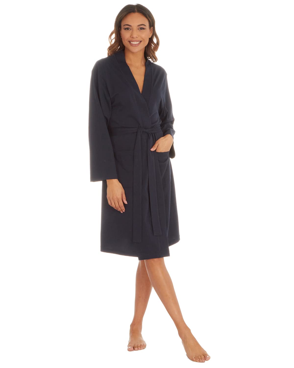 Undercover Women's Navy Jersey Kimono Robe 34B1856 Small