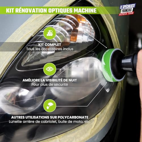 GS27 - Kit de Rénovation Optiques - Set Rénove Phare Complet à Utiliser avec Une Perceuse, multicolore – vue 4