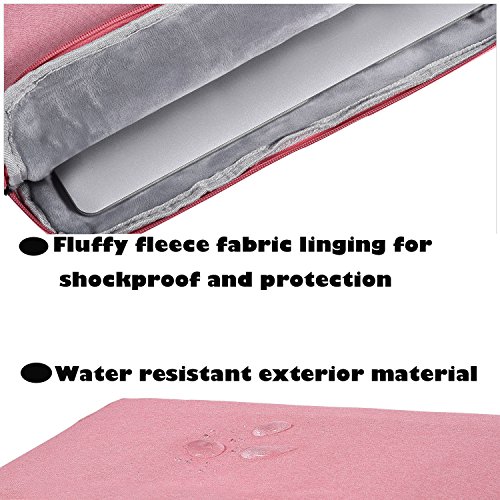 14-15 Inch Waterproof Laptop Sleeve Case Compatible with Acer Chromebook 14,HP Chromebook 14/Stream 14,Lenovo Chromebook S330 14", LG gram 14, Acer ASUS Toshiba HP 14 inch Chromebook Notebook Bag,Pink