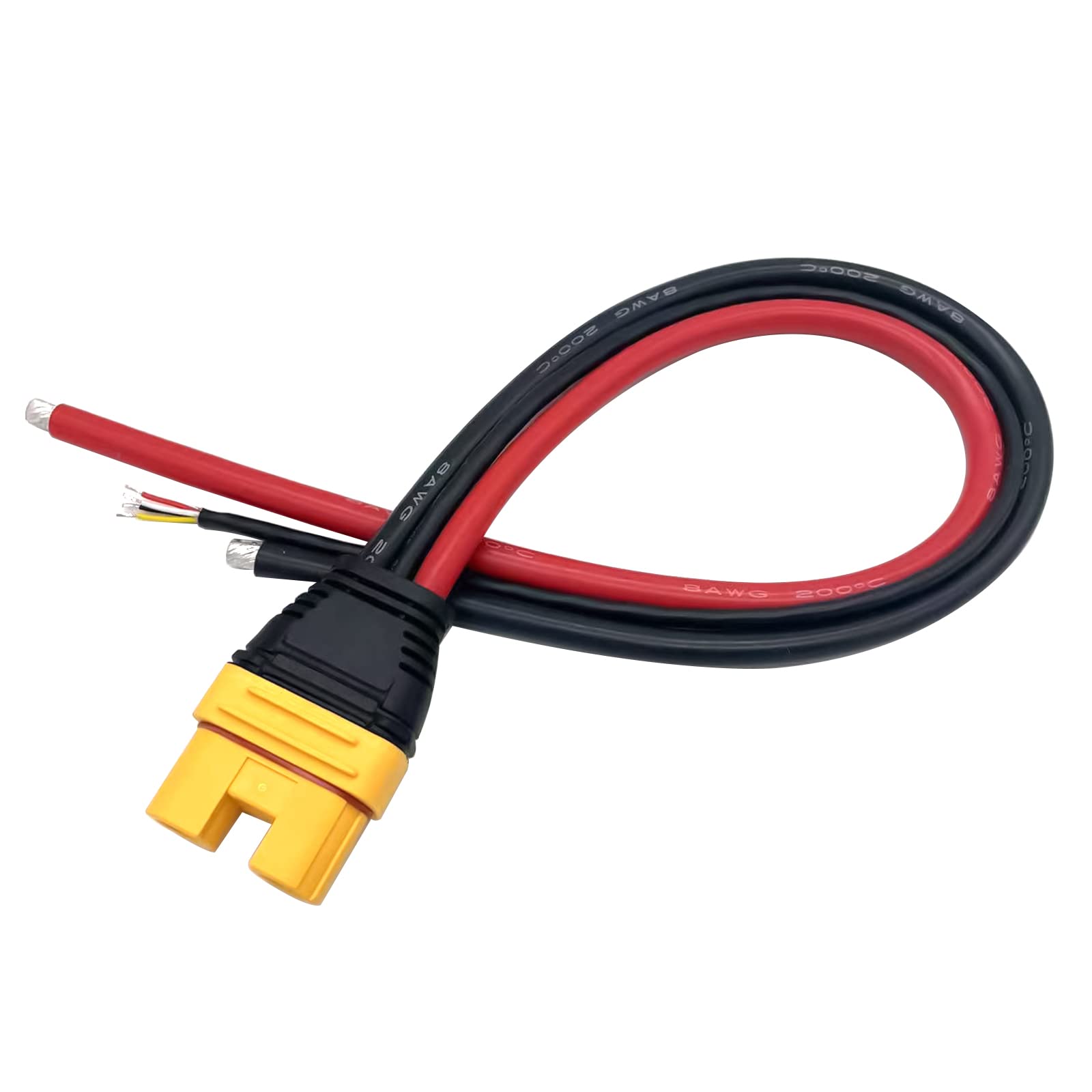 Nuofany AS150U 70A Copper Plated Male/Female Plug Connector Resistance Adapter Cable for RC Racing Drone FPV Model Battery Cable Spare Part (AS150U Female Connector)