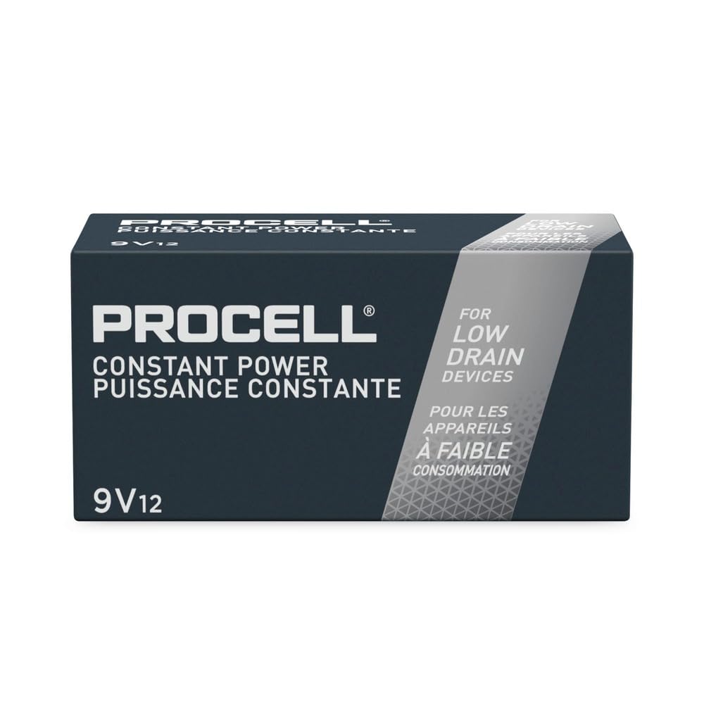 : Duracell PC1604BKD Procell Alkaline Batteries, 9V (Pack of 12) – style and color may vary