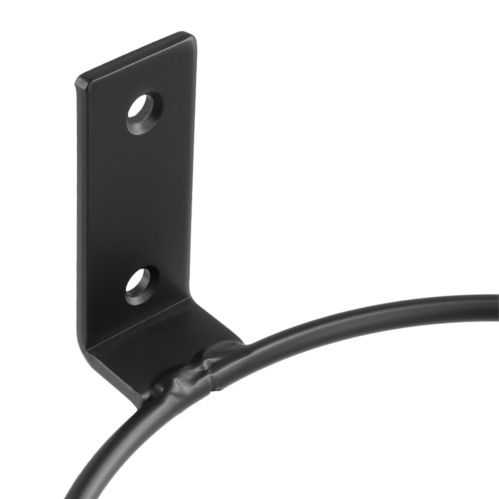 KEILEOHO Lot de 6 supports de pot de fleurs en forme d'anneau, 15 cm, noir, support mural avec vis et chevilles, support pour pots de fleurs, balcon et jardin