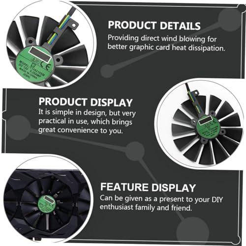 Ventilador reemplazo para GPU Angoily 1 par miniatura 3