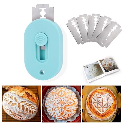 XANGNIER Extractable & Magnetic Bread Lame Dough Scoring Tool,Sourdough Scoring Tools,Bread Dough Cutter Slashing Razor Tool,5 Razor Blades,Bread Baking & Making Tools Supplies Accessories