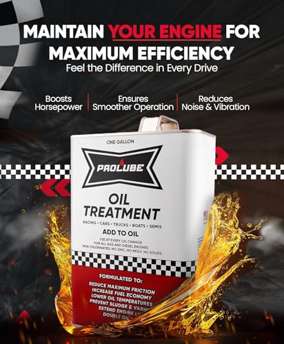 Image of Prolube Oil Treatment - Engine Oil Additive for Gas & Diesel Engines - Reduces Wear, Noise, Vibration - Boosts Fuel Economy & Horsepower - Works on Transmissions & Differentials (1Gallon)