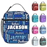 Slocenk Custom Lunch Box Personalized Insulated Lunch Bag with Name for Men Women Customized Lunch Tote Bag Gifts for Work Office Travel Picnic