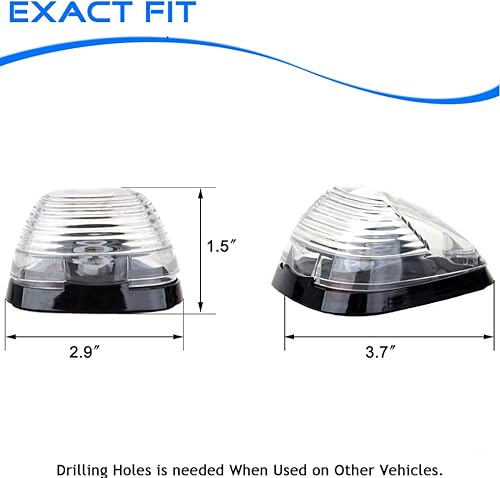 Miniatura 3 de GLOFE 5 luces transparentes para techo con marcador de cabina 264143AM con 5 bombillas LED rojas T10 compatibles con Ford E150 E250 E350 E450 F150