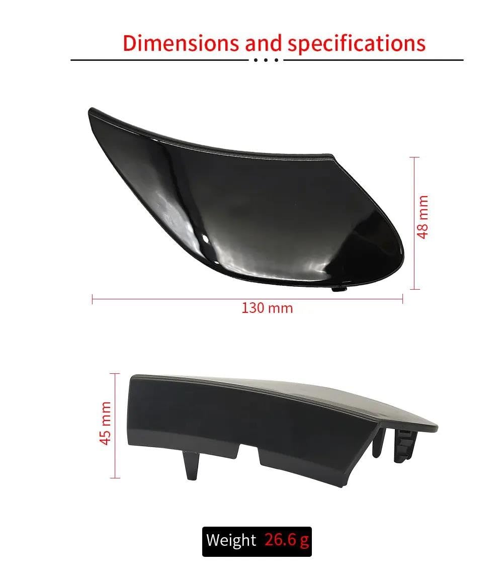 Copertura Gancio Traino Paraurti Anteriore per Mercedes per Benz W292 W166 GLE300 GLE350 GLS450 GLS550 2928854922 Copertura Gancio Traino(Bianco Sinistro)