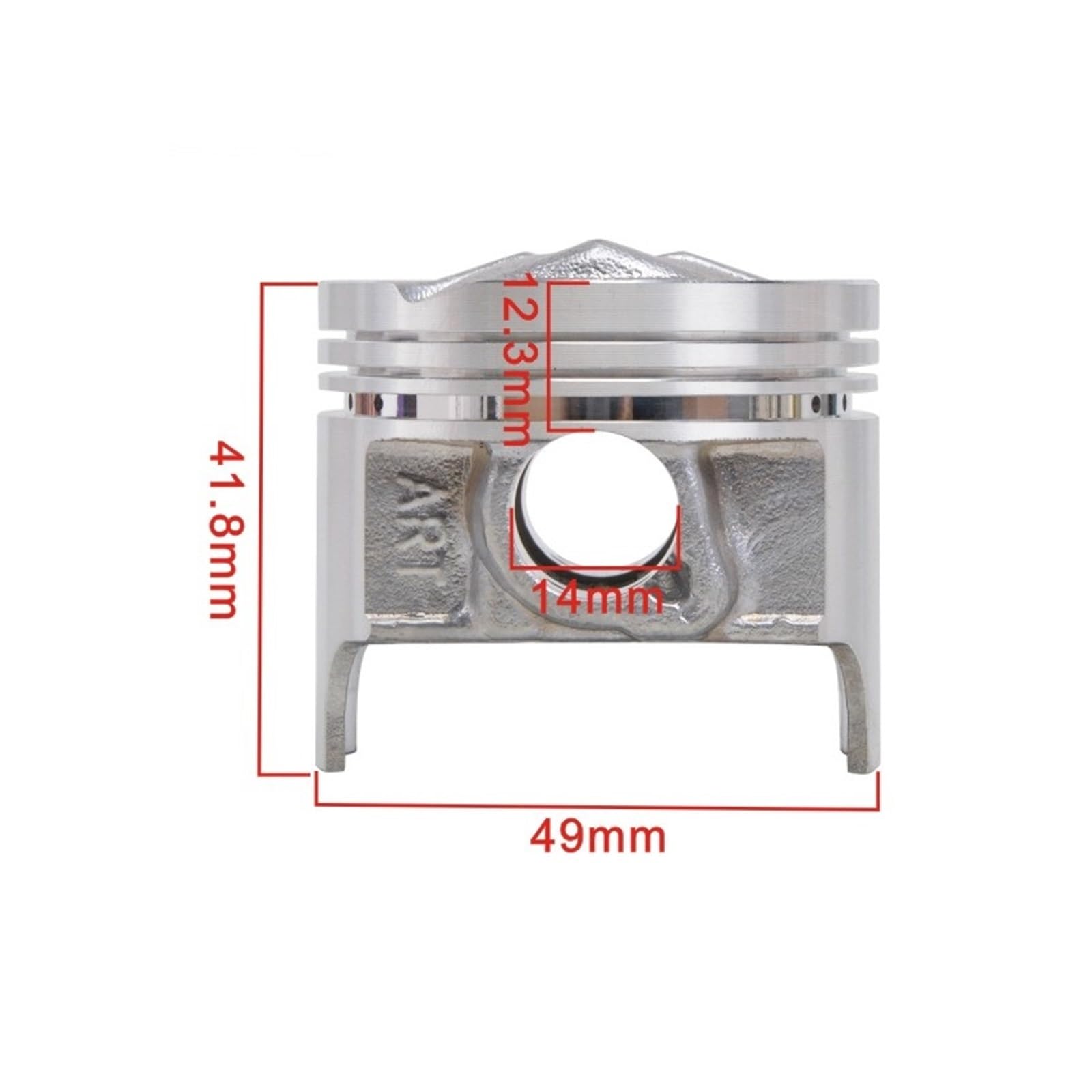 Amazon | シリンダーボアサイズ 49mm ピン 14mm オートバイ