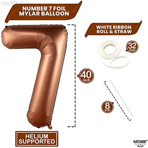 Image of KatchOn Giant Coffee Brown Number 7 Balloon - 40 Inch, 1 Count