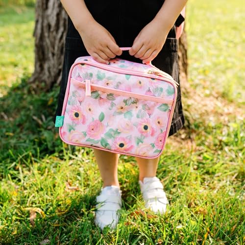 Image of Wildkin JumpOff Jo Insulated Lunch Box - Keeps Food Hot or Cold, BPA-Free with Mesh Pockets & Easy-Clean Lining - Ideal for School, Travel & Daycare - Floral Watercolor