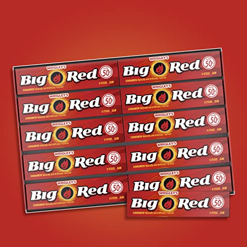 WRIGLEY'S BIG RED Cinnamon Chewing Gum Bulk Pack, 5 Sticks, 40 Count - image 2