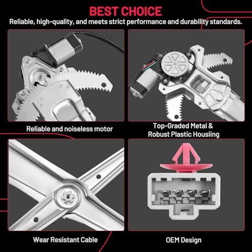 Image of BDFHYK 741-950 Power Window Regulator with Motor Front Left for 1997 1998 1999 2000 2001 Honda CR-V 97 98 99 00 01