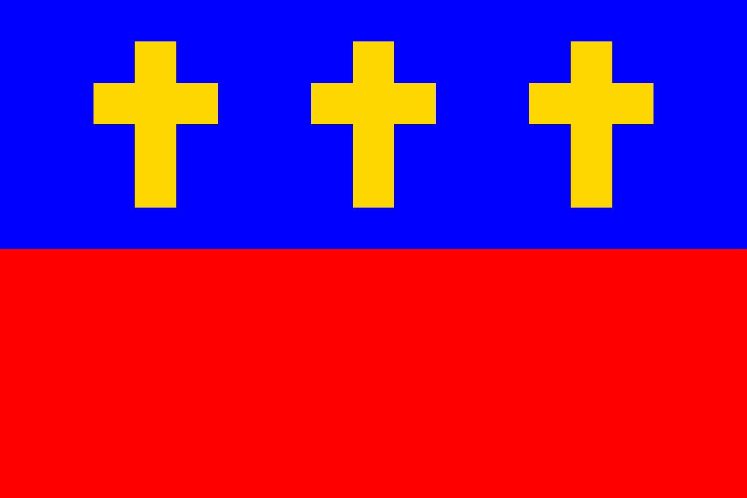 Drapeau Tetín BE CZ anti-décoloration pour mât extérieur Beroun