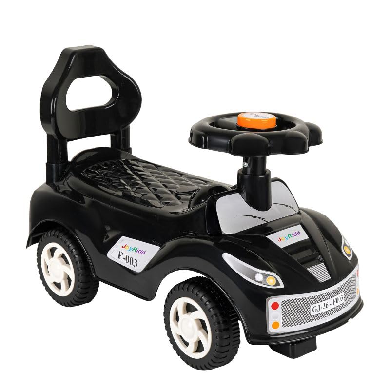 JoyRide F003 Ride-On Car, Horn Steering, Backrest, Big Wheels, Baby Rider for Kids 1 to 4 Years Upto 25 Kgs (Black)-image-22