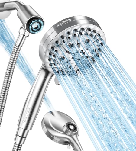 Shower Head with Handheld JOMST- High Pressure 10 Spray Modes Built-in Power Wash for Pets&Tile Filtered Magnetic Adjustable Bracket Anti-Clog Nozzles Water Softener Removes Chlorine&Hard Water