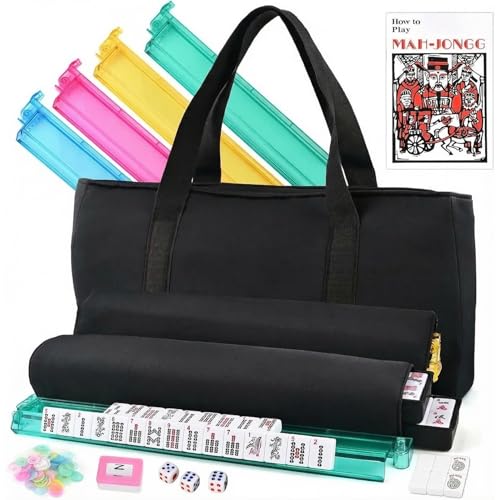 Image of HoldOneLight American Mahjong Set, White Tiles, Complete 166-Piece Set