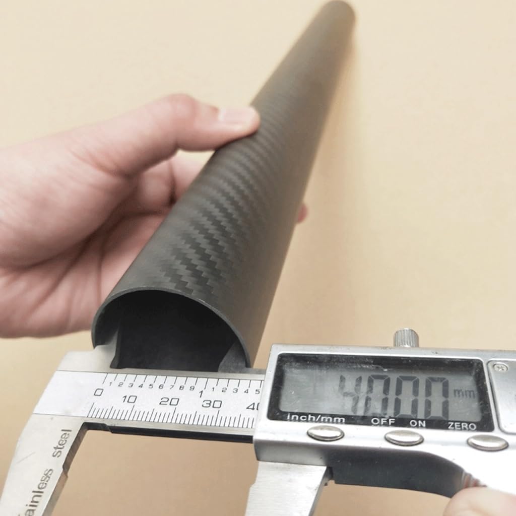 Tubos de fibra de carbono Twill Matte 3K, 2 piezas