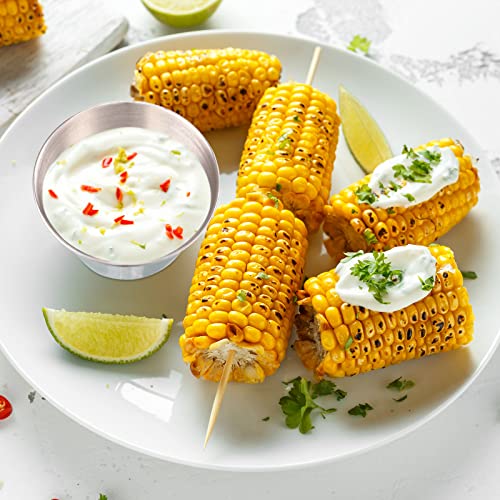 Potchen 36 Pieces 5.5 Oz Sauce Cups Stainless Steel Condiment Metal Dipping Round Condiments Ramekins For Dish Vinegar Butter Ice Cubes Lemon Slices Catering Camping Bbq Dinner Party Dressing #TOP4