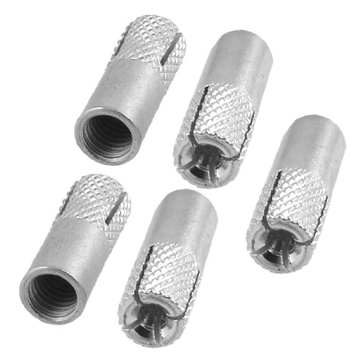 Aexit 28mm Long Nuts Metal M8 Threaded Expansion Bolt Sleeve Anchors Tool Panel Nuts 5 Pcs