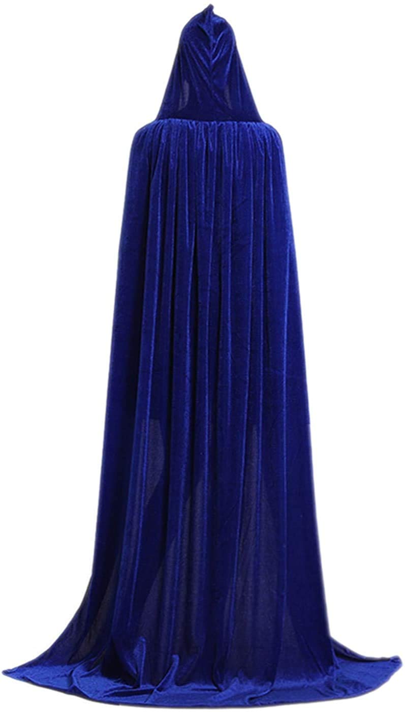 Sechico Hooded Halloween Cloak Long Velvet Cape Christmas Cosplay Costumes