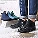 fereshte Men's Ankle Rain Boots Waterproof PVC Short Rubber Garden Boots Black 41-25.5cm - US 7.5