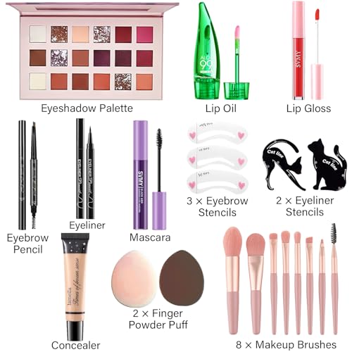 Makeup Set for Women, Makeup Full Kit for Beginners & Professionals, Travel Makeup Kit for Teens & Adults, Make up Set for Girls, Eyeshadow Palette, Lip Gloss, Face Make up - Image 3