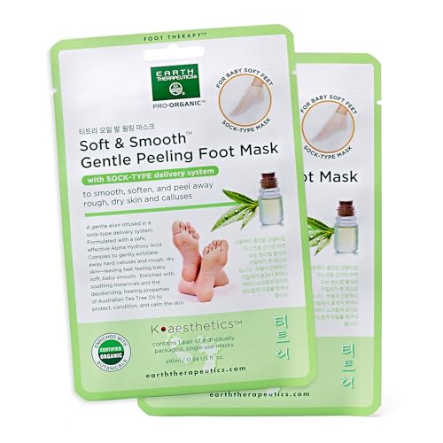 Earth Therapeutics Soft & Smooth Gentle Peeling Foot Mask - 2 Pairs - Thumbnail 4