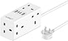 TechMax 9-in-1 Cube Extension lead with usb slots - 5 way extension cord 1.5m with 2 USB & 2 Type-C Ports,13A Multiplug outlet extender with Surge Protection for Home, Office and Dorm Travel