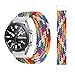 Produktbild 20mm 22mm geflochtene Solo-Loop-Band für Samsung Galaxy-Uhr 3 46mm 42mm Active 2 40mm 44mm Getriebe S3 Armband Hua GT2 Pro-Gurt 1033 (Band Color : Rainbow, Size : 20mm)