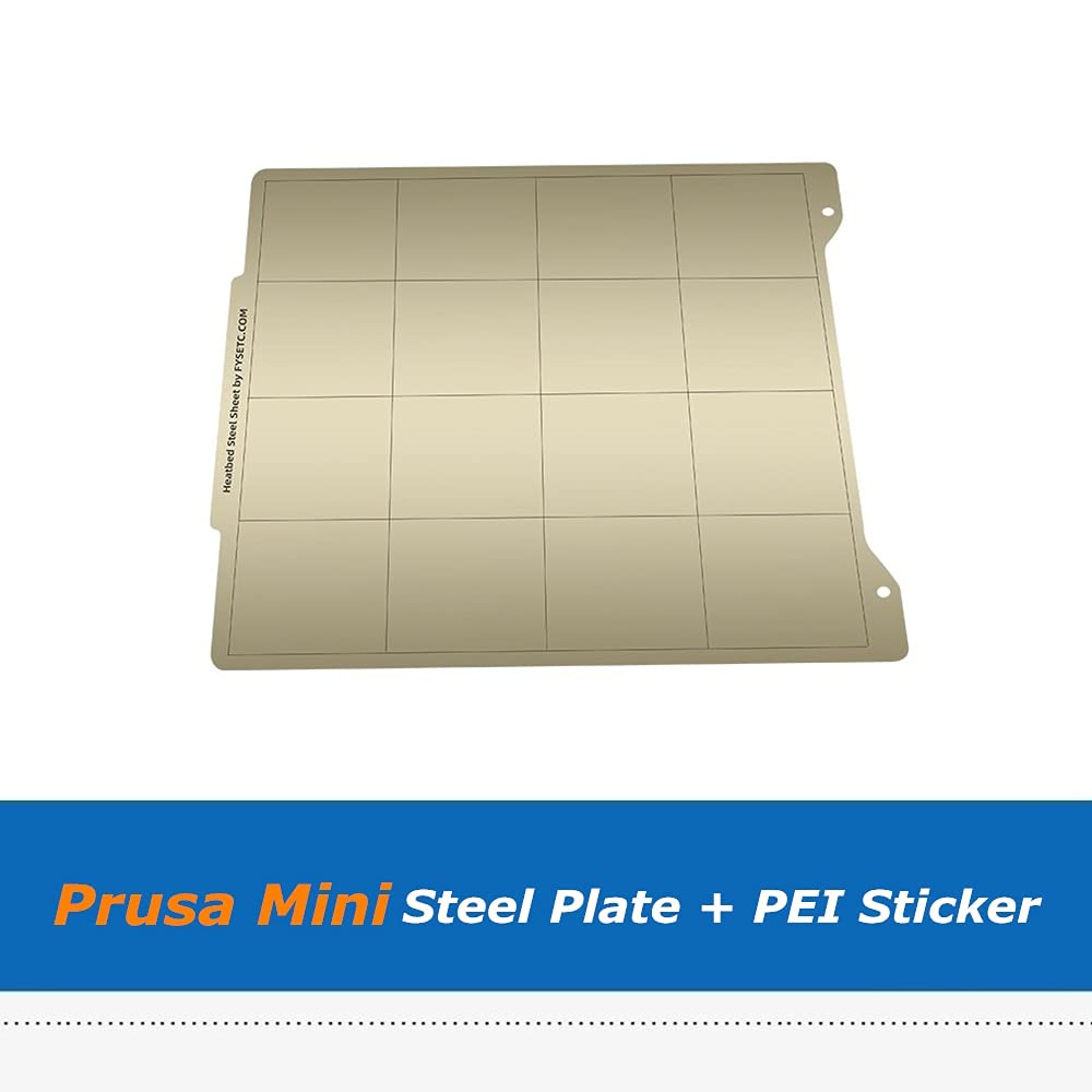 Lysee 3D Printer Parts & Accessories - 1pc Prusa Mini 196.3X145.5X190mm Spring Steel Plate with 2pc PEI Sticker Sheet for 3D Printer Parts Hot Bed Platform - (Size: only Steel Plate)