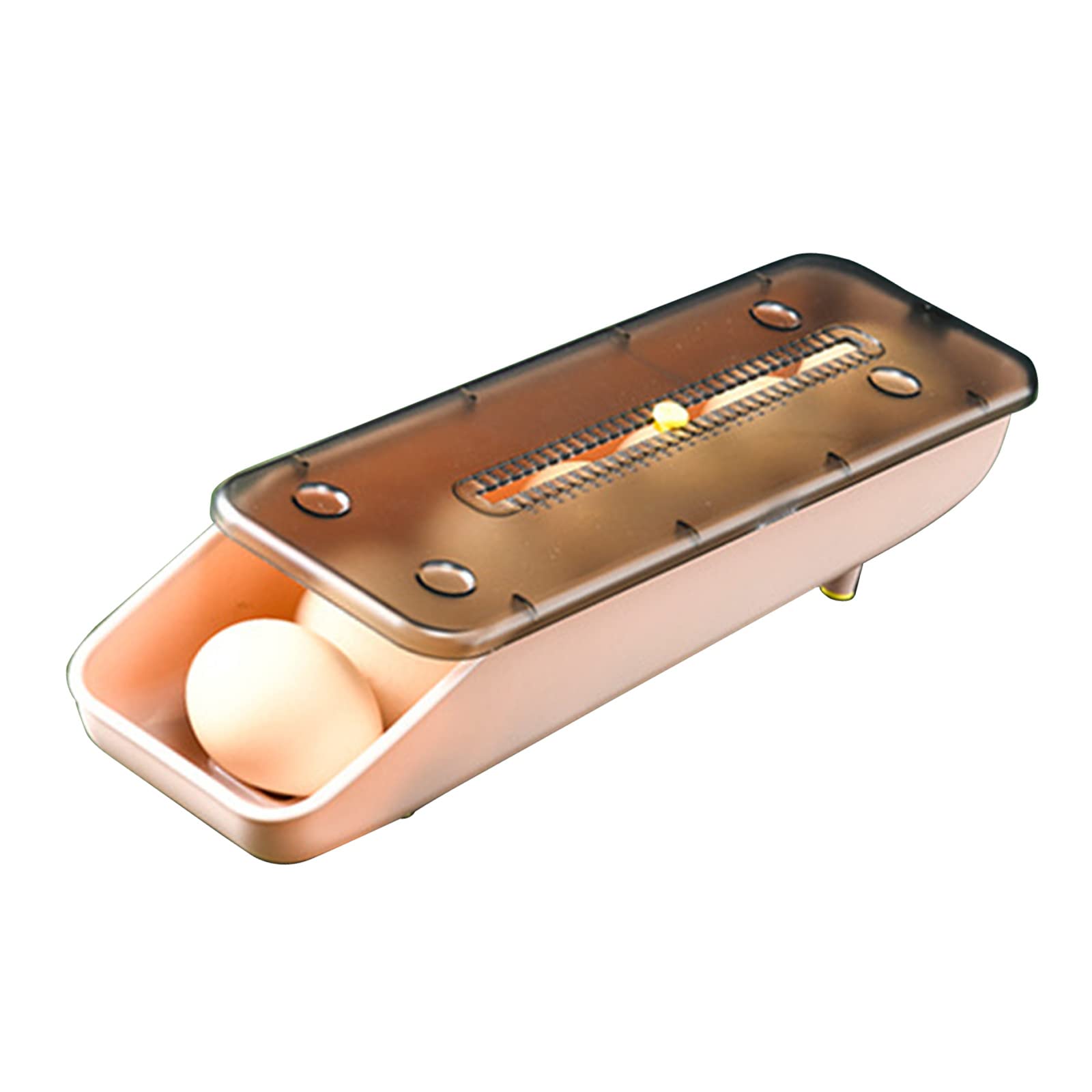 Buxuaaaa A Buxuaaa Creative Egg Holder Egg For Organizer Tray With Lid Refrigerator Storage Box Hold 7 Eggs Save Tray Holder With Lid For Refrigerator