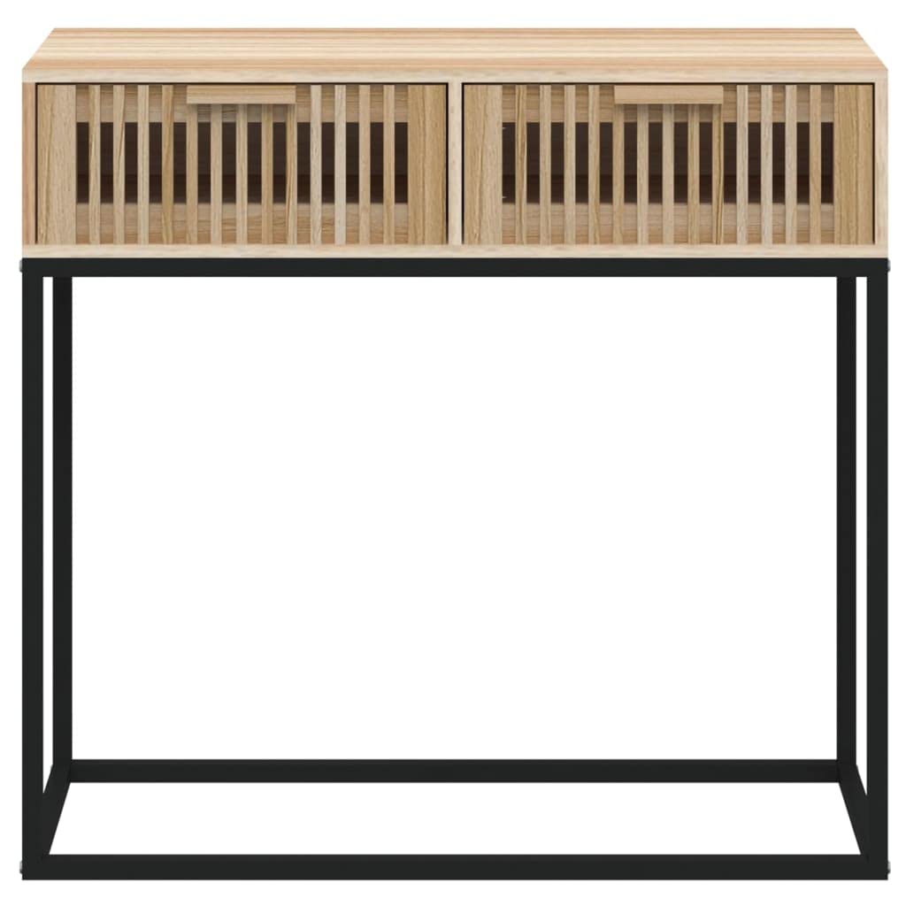 vidaXL Stolik konsolowy, 80x30x75 cm, materiał drewnopochodny i żelazo, konsola, stoliczek do przedpokoju, nowoczesny stolik, stolik do przedpokoju