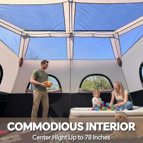 PEAK OUTDOORS Carpa Instantánea para 6/8 Personas para Camping miniatura 7