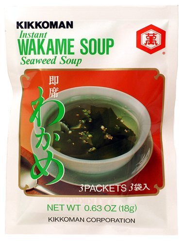 Kikkoman Sopa instantánea Wakame (algas marinas) (9 bolsillos en 3 paquetes) - 1.89 onzas