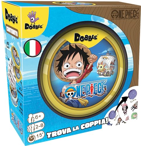 Asmodee - Dobble One Piece, Juego de Mesa rápido y Divertido para Toda la Familia, 2-8 Jugadores, 6+ años, edición en Italiano