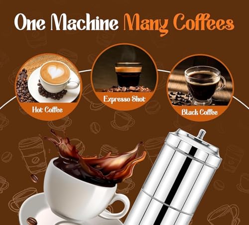 Image of Stainless Steel South Indian Filter Coffee Maker - 200ml, 2-4 Cup Capacity, Traditional Drip Brewer for Authentic Filter Kaapi - Durable, Easy to Use & Clean