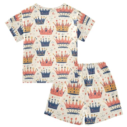 Crown Pajama Set Pajamas Sleepwear Nightwear Loungewear Clothes Set B04047382