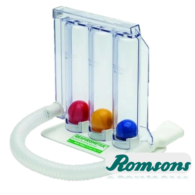 Image of Romsons Deep Breathing Lung Exerciser - 3-chamber Incentive Style Spirometer